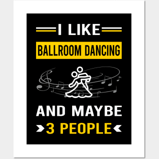 3 People Ballroom Dancing Dance Dancer Posters and Art